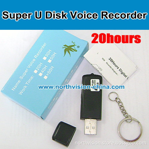 Super U Disk Digital Voice Recorder, Battery Work 20 Hours